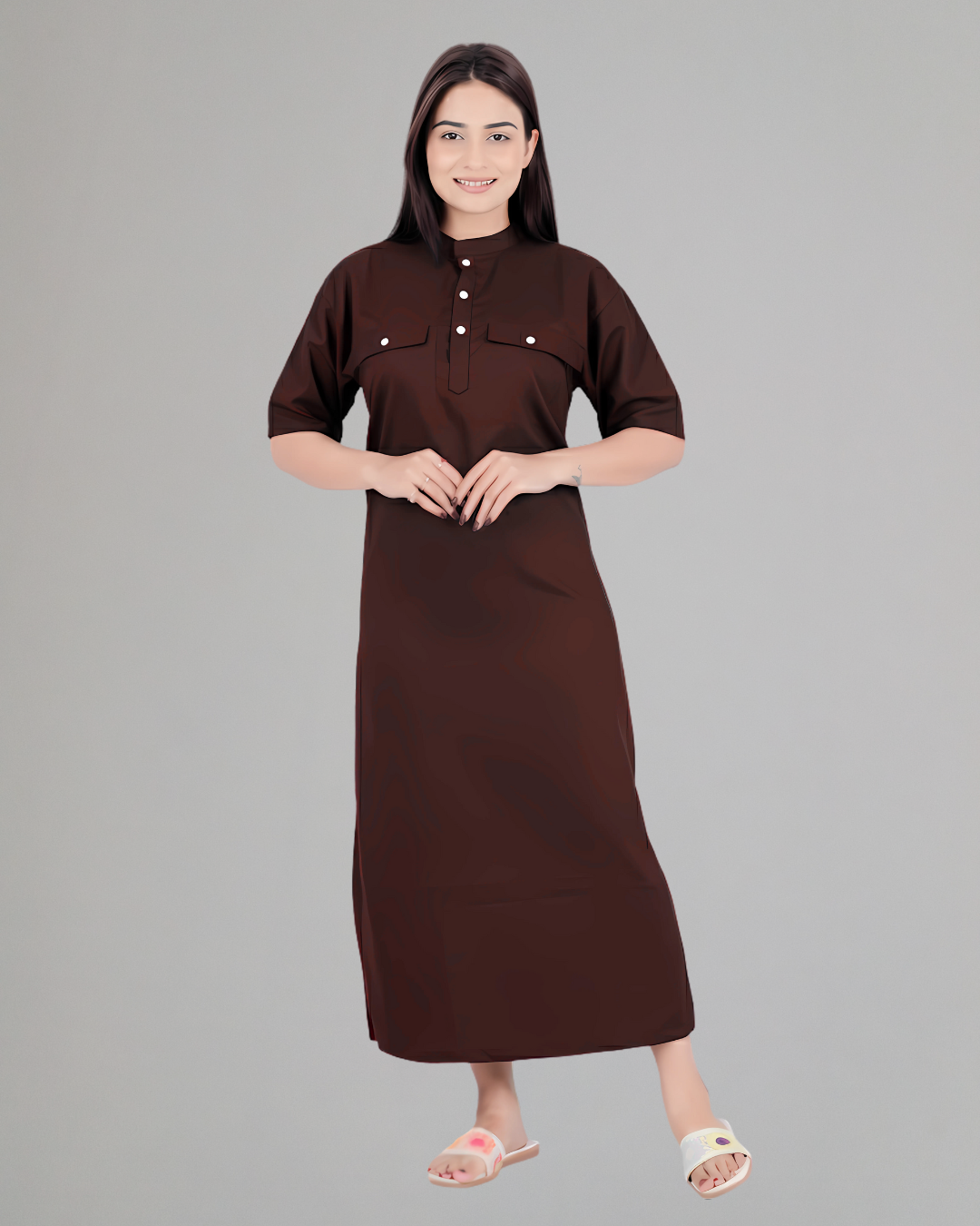 Brown Utility Dress